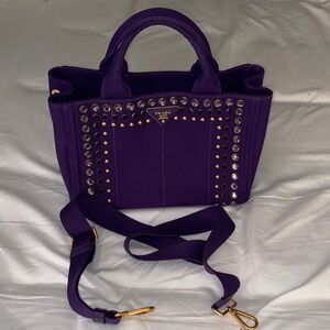 Prada Purple Studded Women's Bag